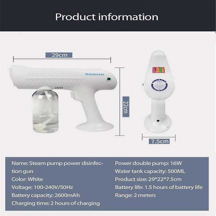 500ml Wireless Usb Charging Dynamic Nano Atomization Steam Sprayer