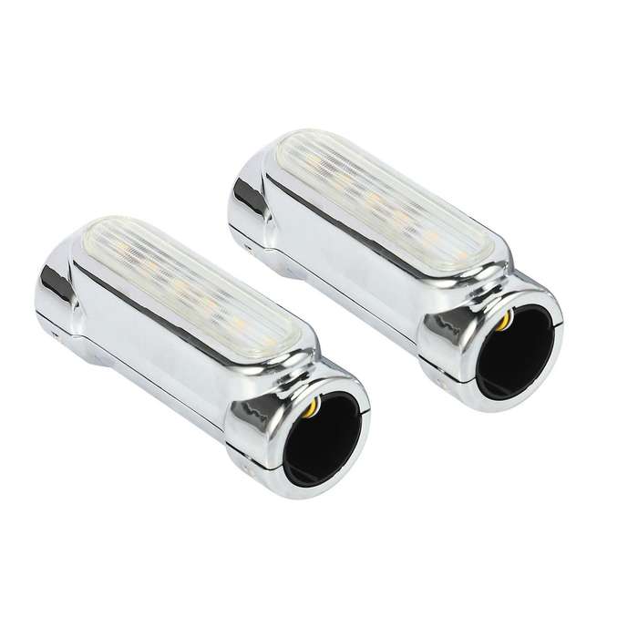 2x Motorcycle Led Driving Light/turn Signal Light(silver)