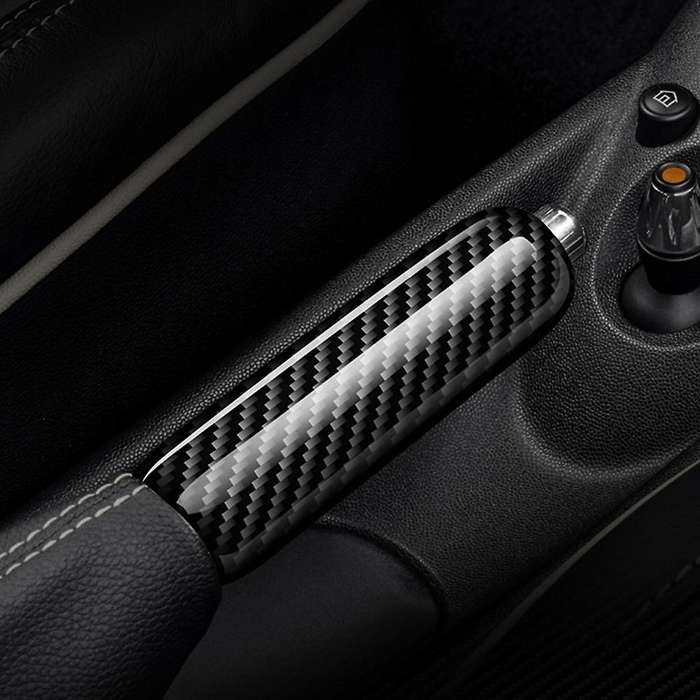 Carbon Fiber Car Handbrake Grip Cover Trim for Mini Cooper R55