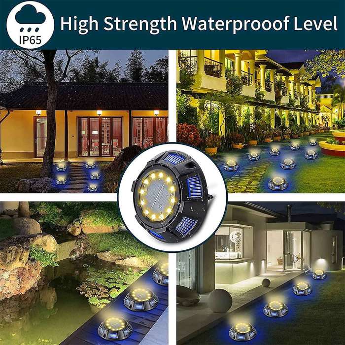 Solar Ground Lights 8pack for Patio Pathway Lawn Yard Deck Garden A