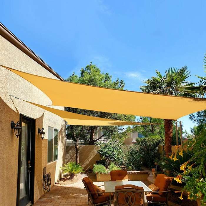 Waterproof Sun Shade Sail, for Outdoor (2.5x3 Meter,beige Yellow)