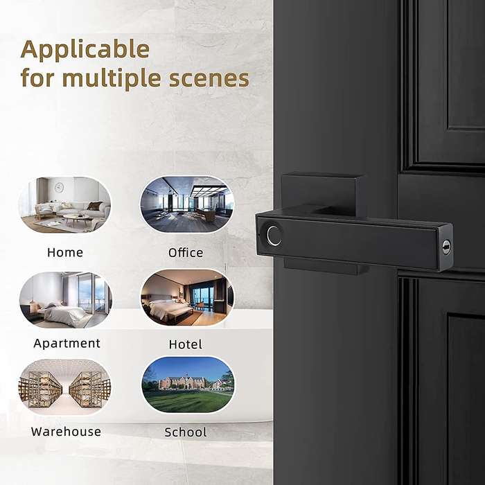 Smart Fingerprint Door Lock,keyless Entry Door Lock,square Keyhole