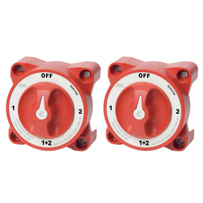 4 Position 32v 350 Amp E-series Boat Dual Battery Isolator Switches