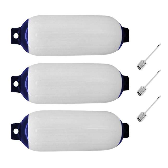 3pcs Inflatable Pvc Anchor Bumper Marine Boat Fender(4.5x16 Inch)
