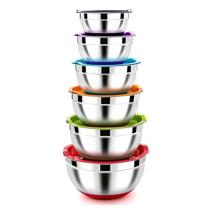 Stainless Steel Salad Bowl with Airtight Lid,for Kitchen,baking,etc