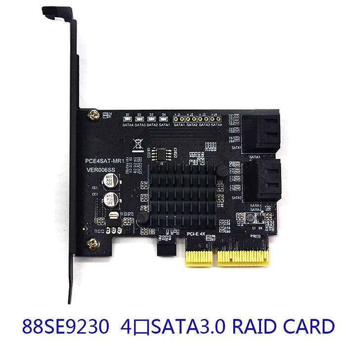 Sata Pci-e4 Ports Expansion Card Sata Controller Card Pci to Sata 3.0