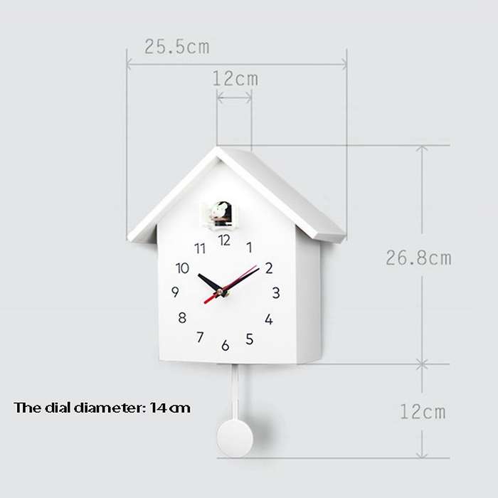 Quartz Wall Clock Modern Bird Hanging Watch Decoration Alarm Clocks A