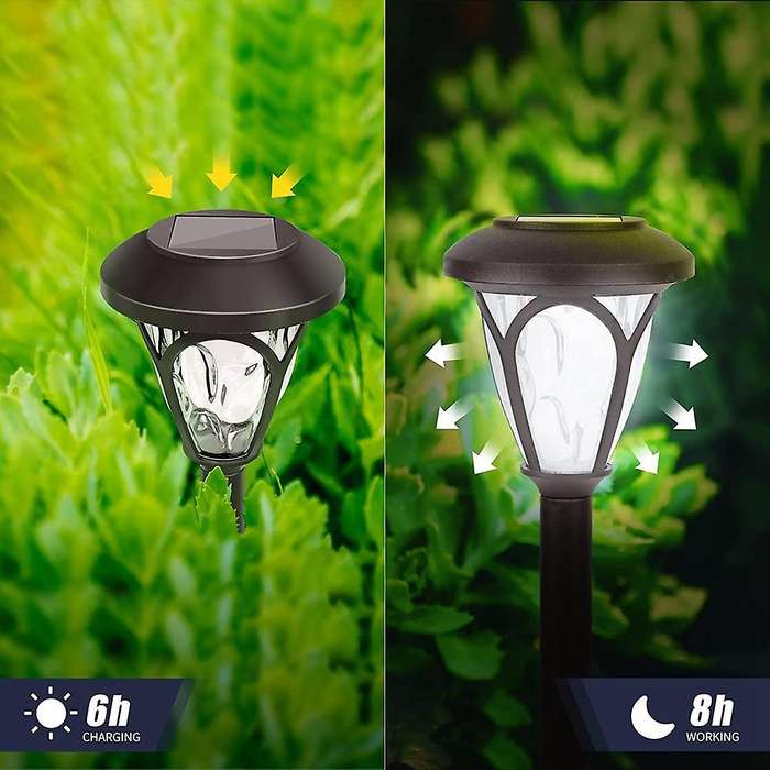 10 Pack Solar Pathway Lights Outdoor, Waterproof Landscape Lights