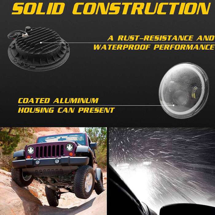 7 Inch 140w Round Led Headlight High Low Beam