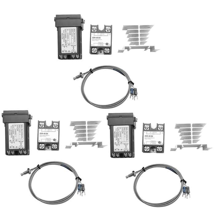 Temperature Controller + Max.40a Ssr + K Thermocouple + Heat Sink