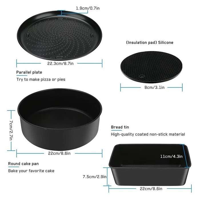 Air Fryer Bake Kit for 6.5qt & 8qt Ninja Foodi Pressure Cooker