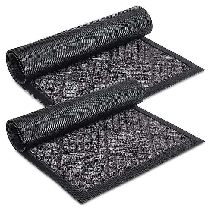 2 Pack Welcome Rug Doormat - Floor, Indoor Outdoor Entrance Mats