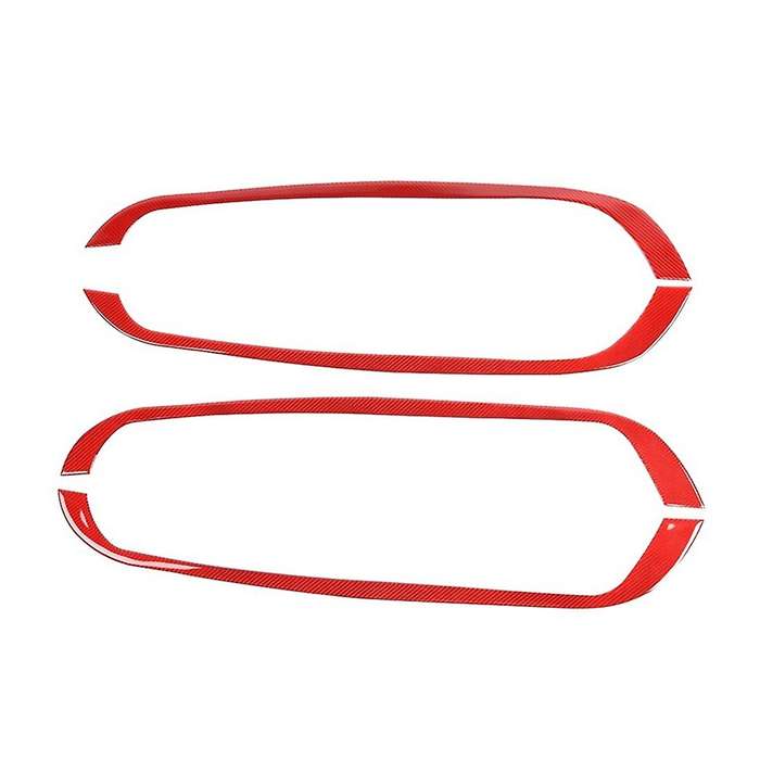 Door Anti-kick Protective Panel for Dodge Ram 1500, Red Carbon Fiber