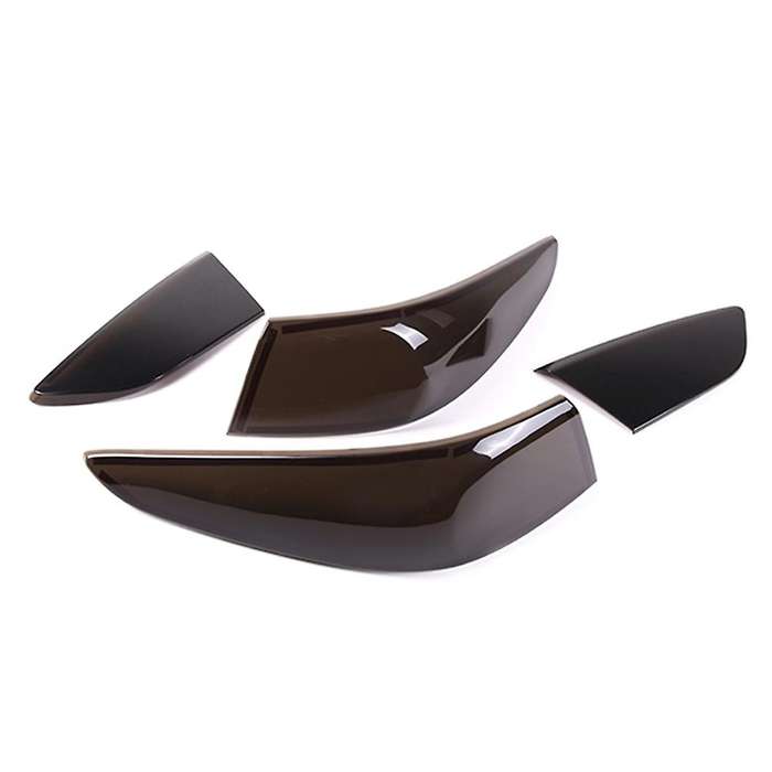 4pcs Car Smoked Black Rear Tail Light Decor Cover Taillight Lamp Trim