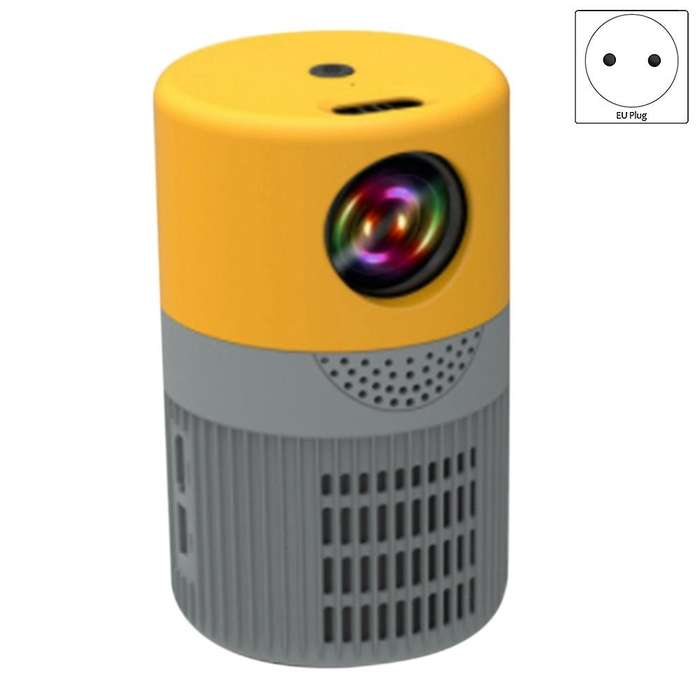 Yt400 Led Mobile Video Projector Home Theater (yellow-gray)-eu Plug