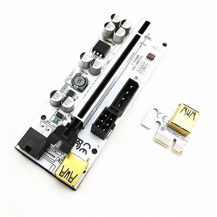 6pcs Ver010-x Pcie Riser Pci-e X1 to X16 Graphics Card Cable,red