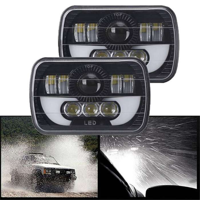 5x7 Inch Square 7 Inch Led Headlight for Suzuki Samurai Jeep Wrangler