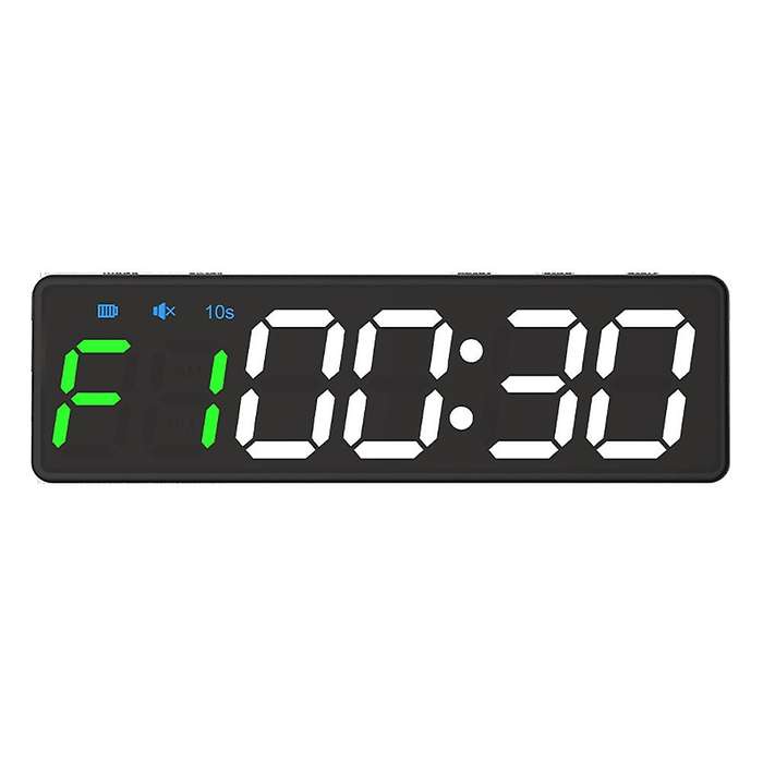 Workout Timer, with Rechargeable & Spine,led for Home Garage Black