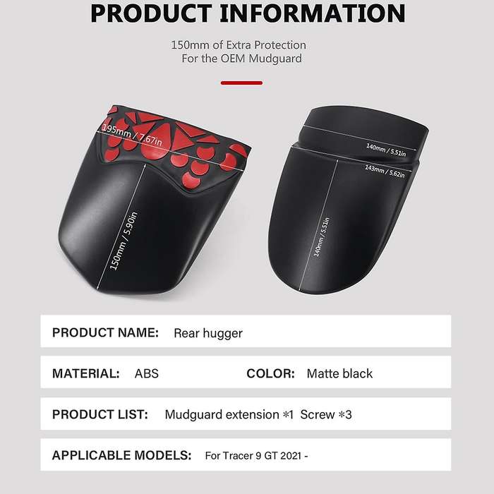 Motorcycle Accessories Front / Rear Fender for Yamaha Tracer 9 Gt