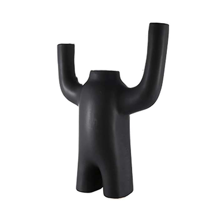 Ceramic Vase Abstract Robot Decoration Countertop Vase Home Decor-1