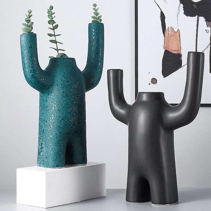 Ceramic Vase Abstract Robot Decoration Countertop Vase Home Decor-1
