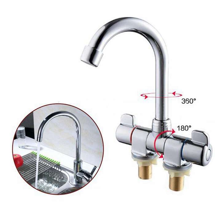 Rv Folding Cold & Hot Water Tap for Bathroom Deck Caravan Rv Mounted