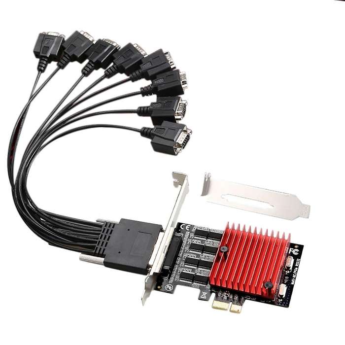 Pcie to 8-port Rs232 Expansion Card Pci-e 8-port Db9 Serial Card