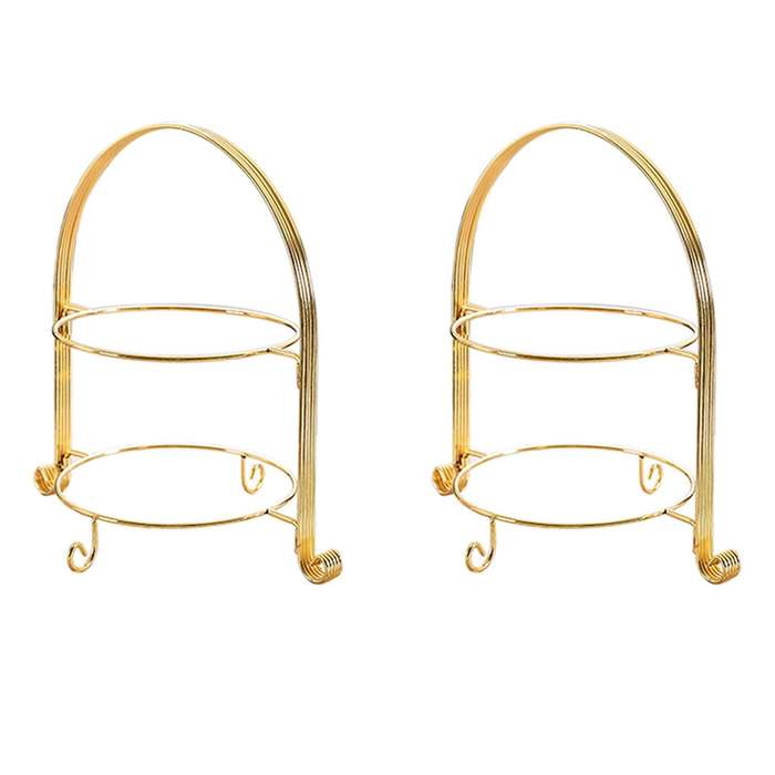 2x Fruit Plate European Two - Layer Snack Rack Cake Display Rack