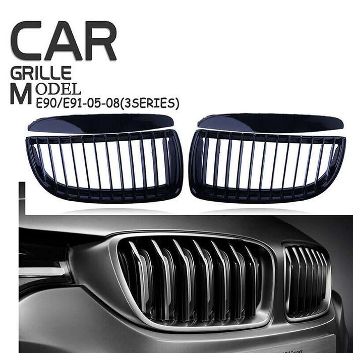 Car Gloss Black Front Bumper Radiator Grilles Grill For-bmw 3 Series