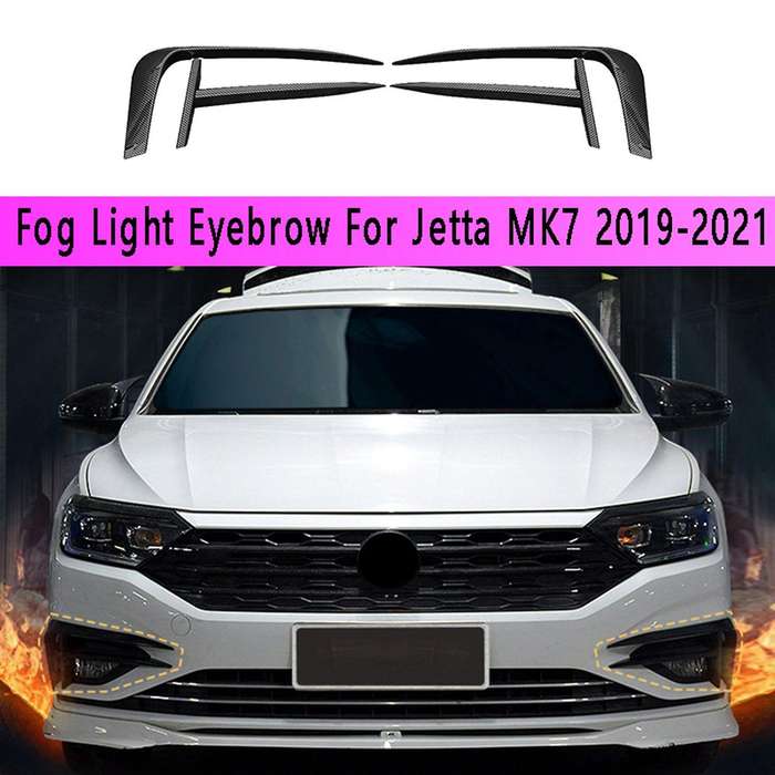 Carbon Fiber Fog Light Eyebrow Eyelid Cover for Jetta Mk7 2019-2021