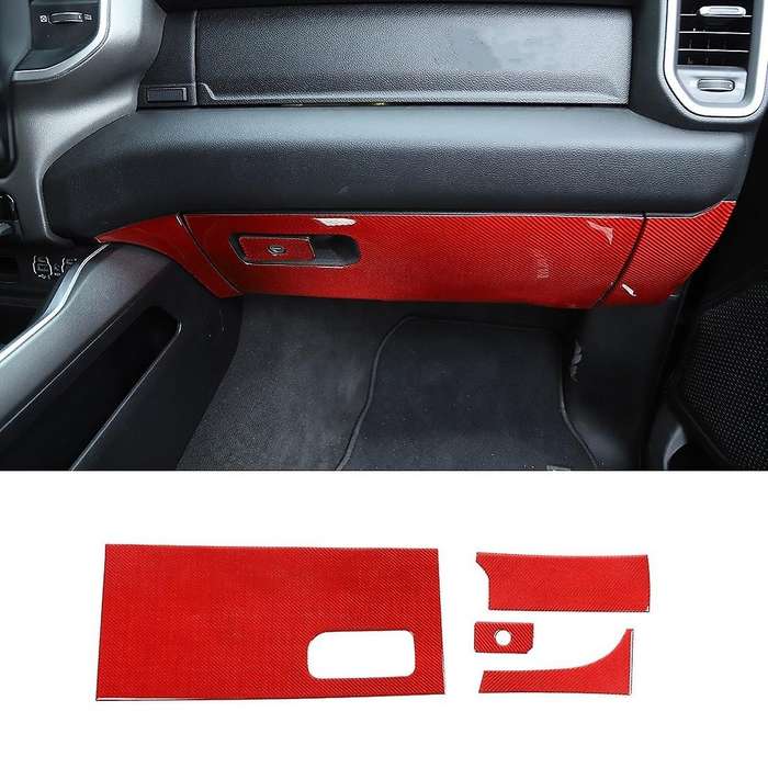 Car Co-pilot Storage Box Panel Trim for Ram 1500 2018-2022 ,red