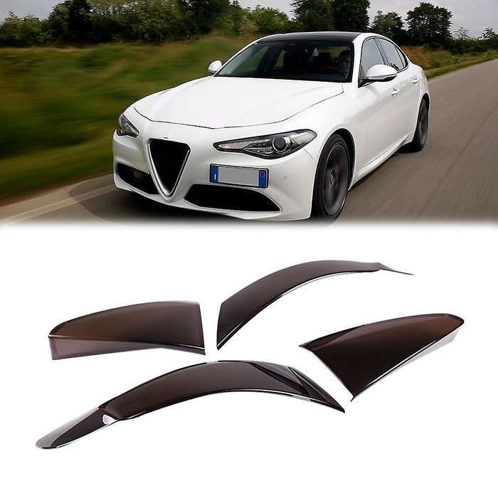 4pcs Smoked Black Tail Light Cover  for Alfa Romeo Giulia 2017-2022
