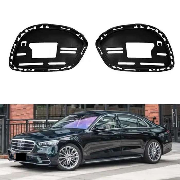 1pair Front Fog Light Panel Lamp Frame Grille Cover for Mercedes-benz