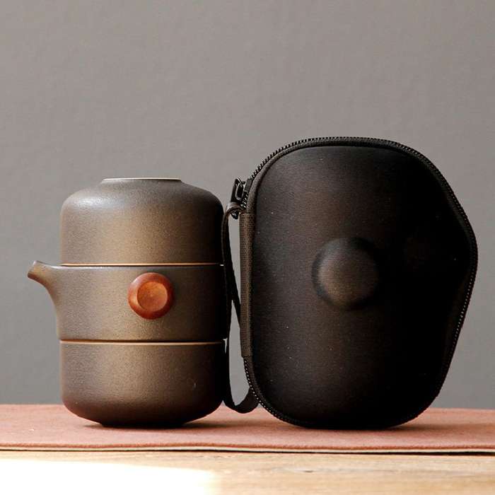 Japanese-style Ceramic Teapot Lid Bowl Teacup Handmade Tea Set-green