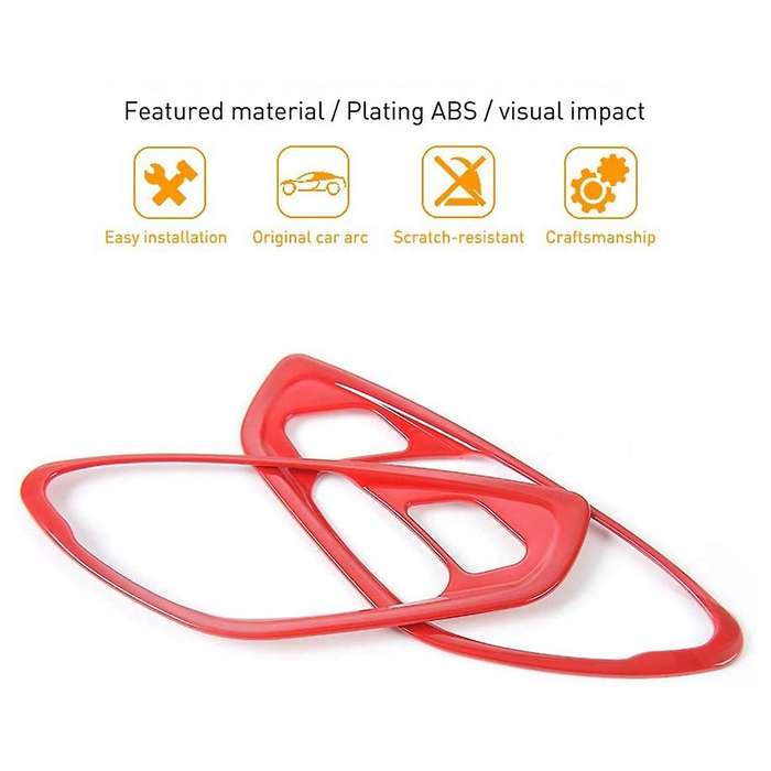Door Interior Grab Handle Cover for Chevrolet Camaro 2017-2021, Red