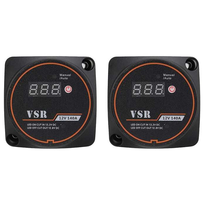 2 Set Dual Battery Lsolator 12v 140a Charge Relay for Camper Rv Yacht