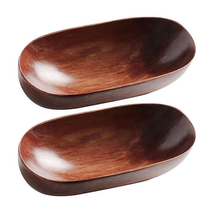 Dried Fruit Dish Solid Wood Tableware Serving Tray Desserts Snack