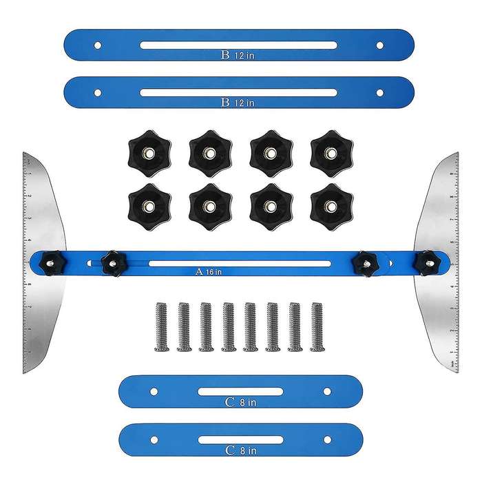 Stair Tread Template Tool, Stair Measurement and Scribing Tool,blue