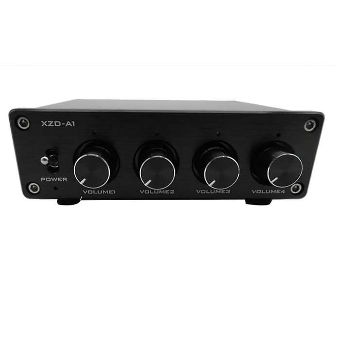Hifi Lossless 1 Input 4 Output Rca Hub Audio Distributor (silver)