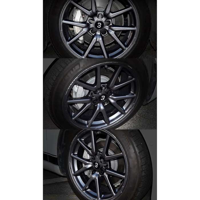 4 Pcs for Tesla Model 3 2021 Wheel Hub Center Protective Cover Carbon