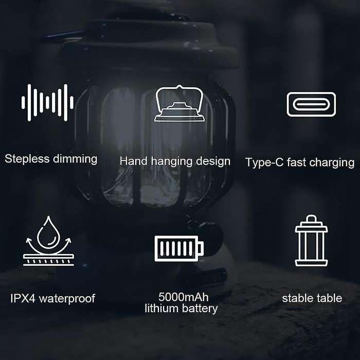 Usb Portable Lighting Horse Lantern Tent Lamp Decoration Green