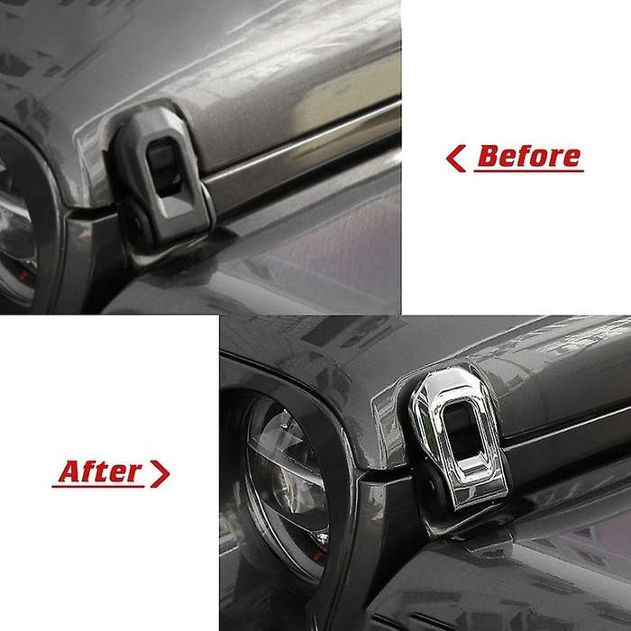Car Hood Latch Lock Catch Decoration Cover for Wrangler JL JT 2018-2021 Car Sticker Red
