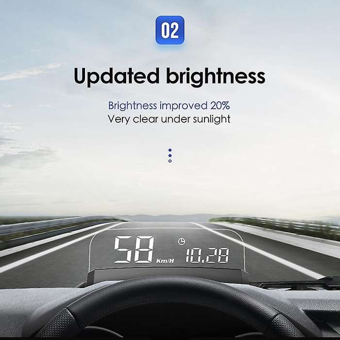 Car HUD Display, Head Up Display Screen Car HUD Head Up Display OBD2 Interface Plug & Play Vehicle S