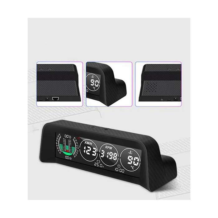 Car Hud Head-up Display Water Temperature Speedometer Overspeed Alarm Horizontal Intelligent Displa