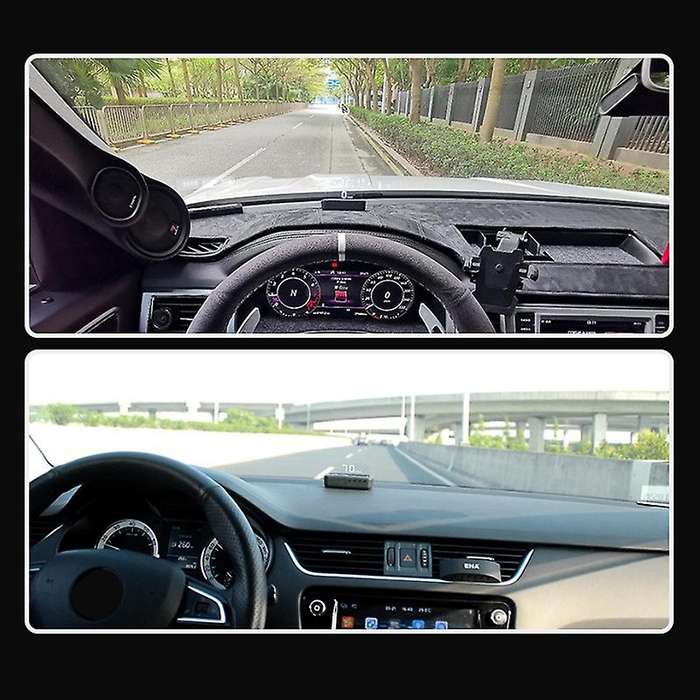 Car HUD Mirror OBDII Gauge Projector Overspeed Alarm Voltage Water Temperature Monitor Speedometer