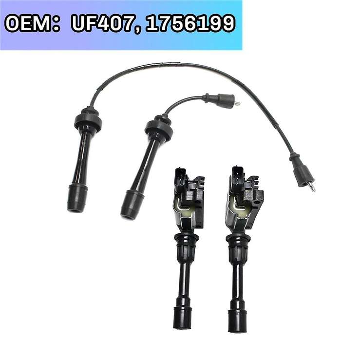 Car Ignition Coil & Spark Plug Wire Kit for MP3 Protege5 UF407, 1756199