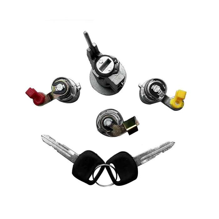 Car Ignition Door Locks & Gas Lock with 2 Keys Cylinder Set for Pickup Truck 1988 - 1997 69005-35130