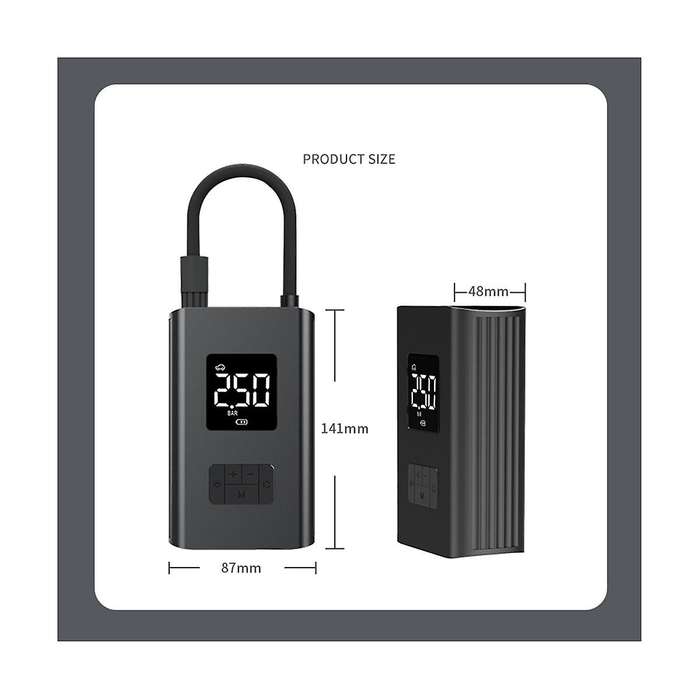 Car Inflator Pump Portable Handheld Wireless Charging Digital Display with Light 11.1v Car Motorcycl