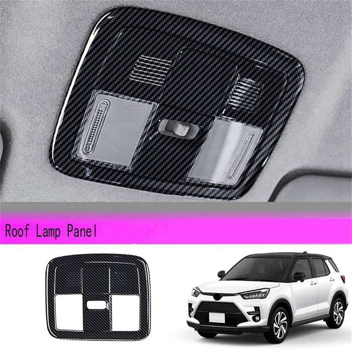 Car Indoor Reading Light Trim Cover for Raize A200A A210A 2020-2021 ABS Carbon Fiber Roof Lamp Panel