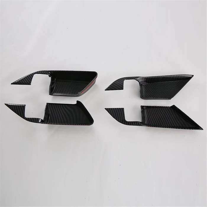 Car Inner Door Handle Bowl Panle Cover Trim for 2024 2025 Accessories Carbon Fiber